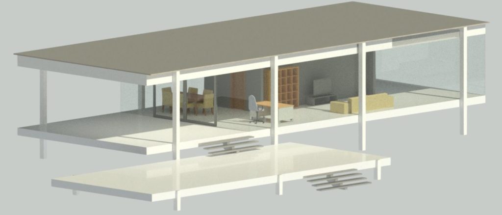 Casa Farnsworth- Luis Felipe Manjon Mi Render del ejercicio porpuesto de la Casa Farnsworth Casa Farnsworth- Luis Felipe Manjon