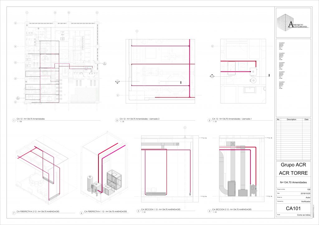 Revit Instalaciones MEP I – Alan Carranza – Plano – CA101 – N+134-70 Amenida